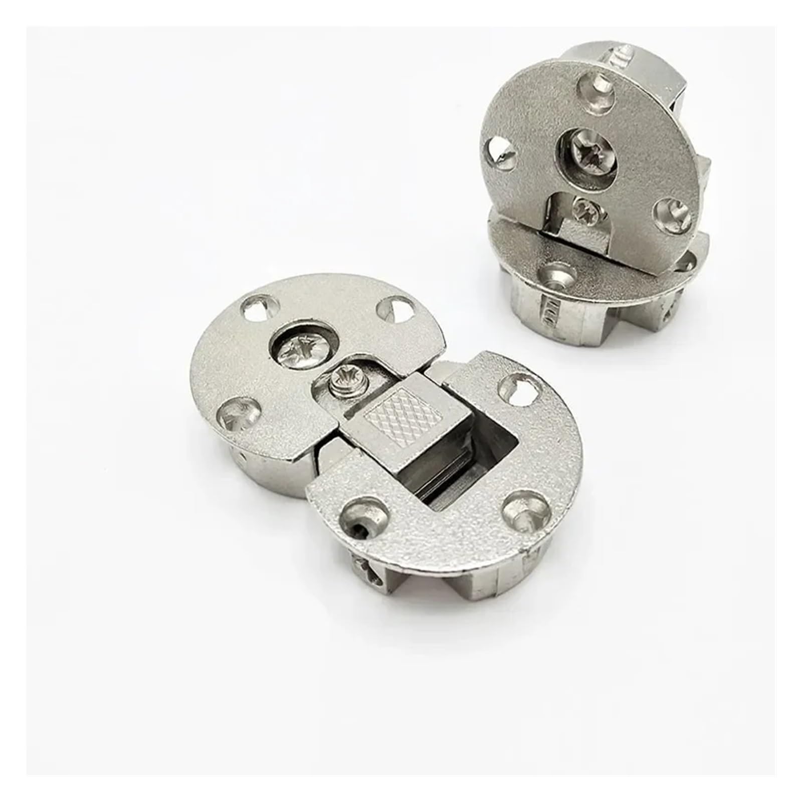 Bisagra plegable de aleación de zinc con doble cazoleta, apertura de 180 grados, for puerta de armario, bisagra plana oculta, herrajes ajustables for muebles