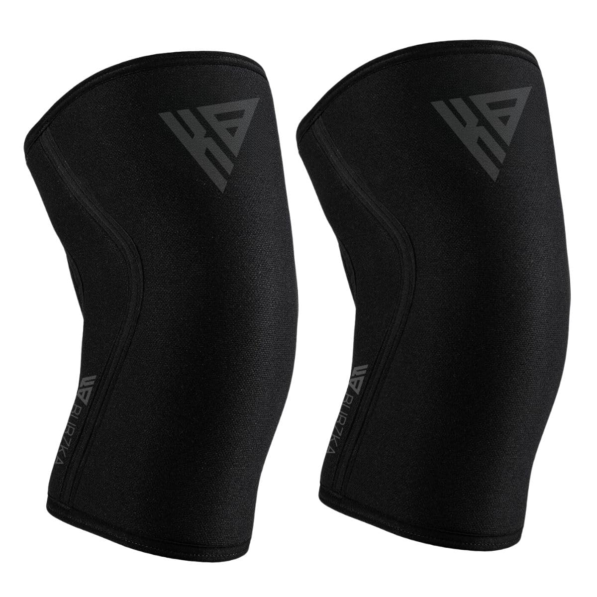 BURZKA Rodilleras Neopreno Crossfit 5 mm Levantamiento de Pesas Powerlifting Gym Compresion Apoyo Soporte de Rodillas (Carbon, Mediano)