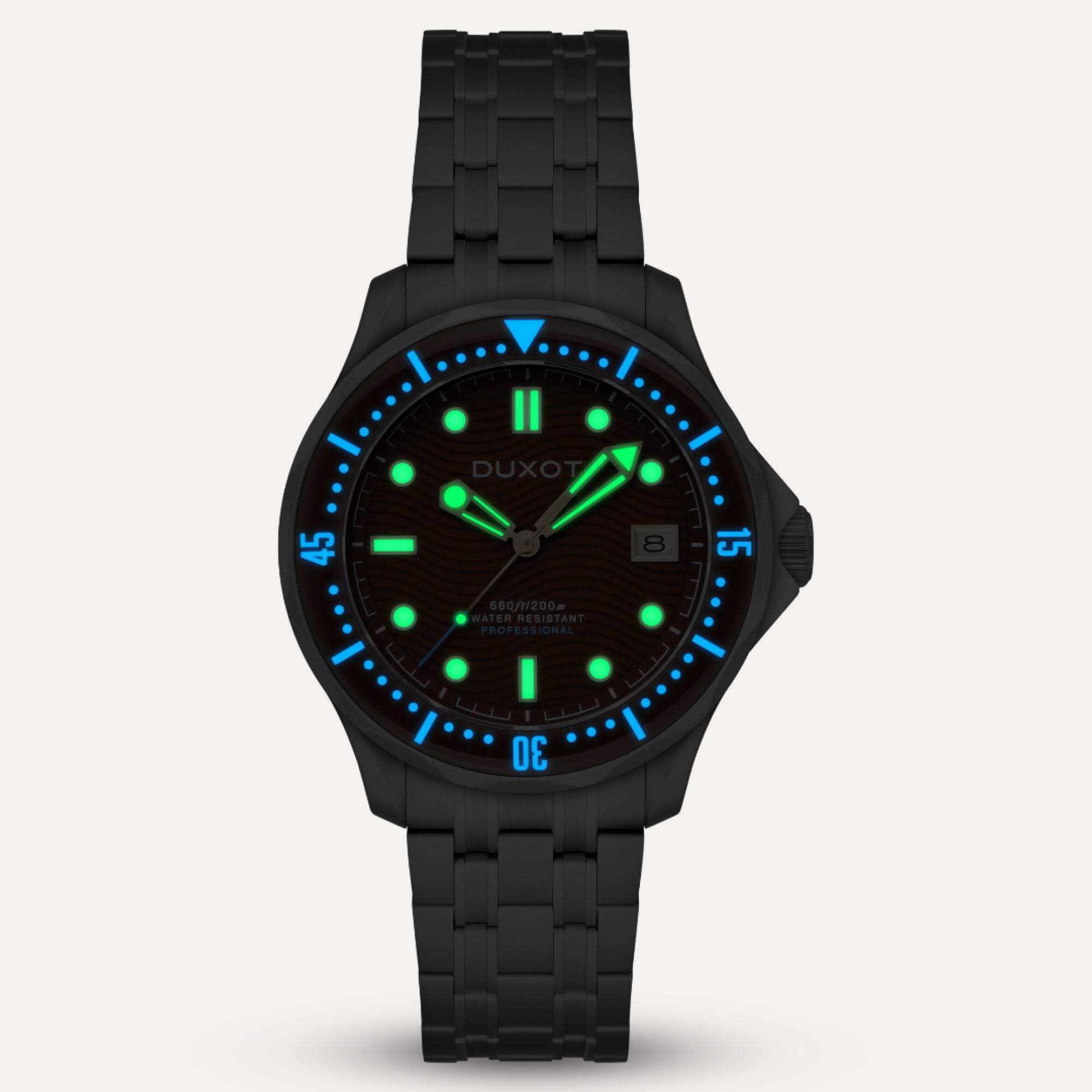DUXOT Henri Diver Automatikuhr für Herren, 41 mm, mit massivem Edelstahlarmband, DX-2060