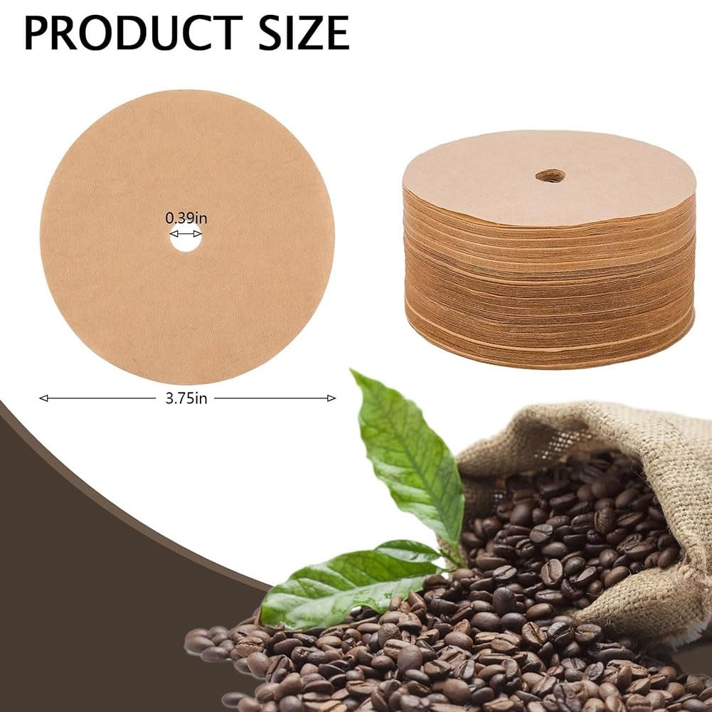 uxcell 400 filtri da caffè rotondi da 6,1 cm, in carta usa e getta