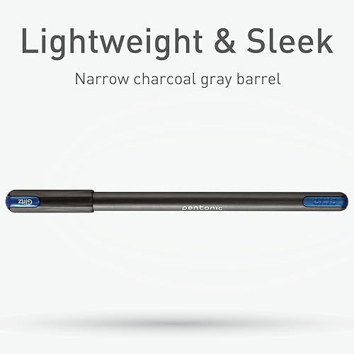 Miniatura 6 de Pentonic Bolígrafos de Gel con Purpurina, 10 unidades, 10 colores surtidos, punta gruesa de 1.0 mm, escritura suave para journaling, toma de notas y