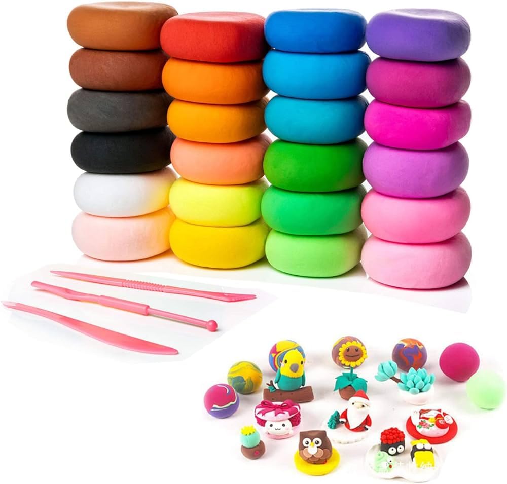 RDI Craft Colorful Childrens Air Dry Clay for Creative Art Crafts and Gifts - Multi-Color, Non-Toxic Modeling Clay Kit with Tools for Kids (B0D7SYBXJG) Amazon Price History, Amazon Price Tracker
