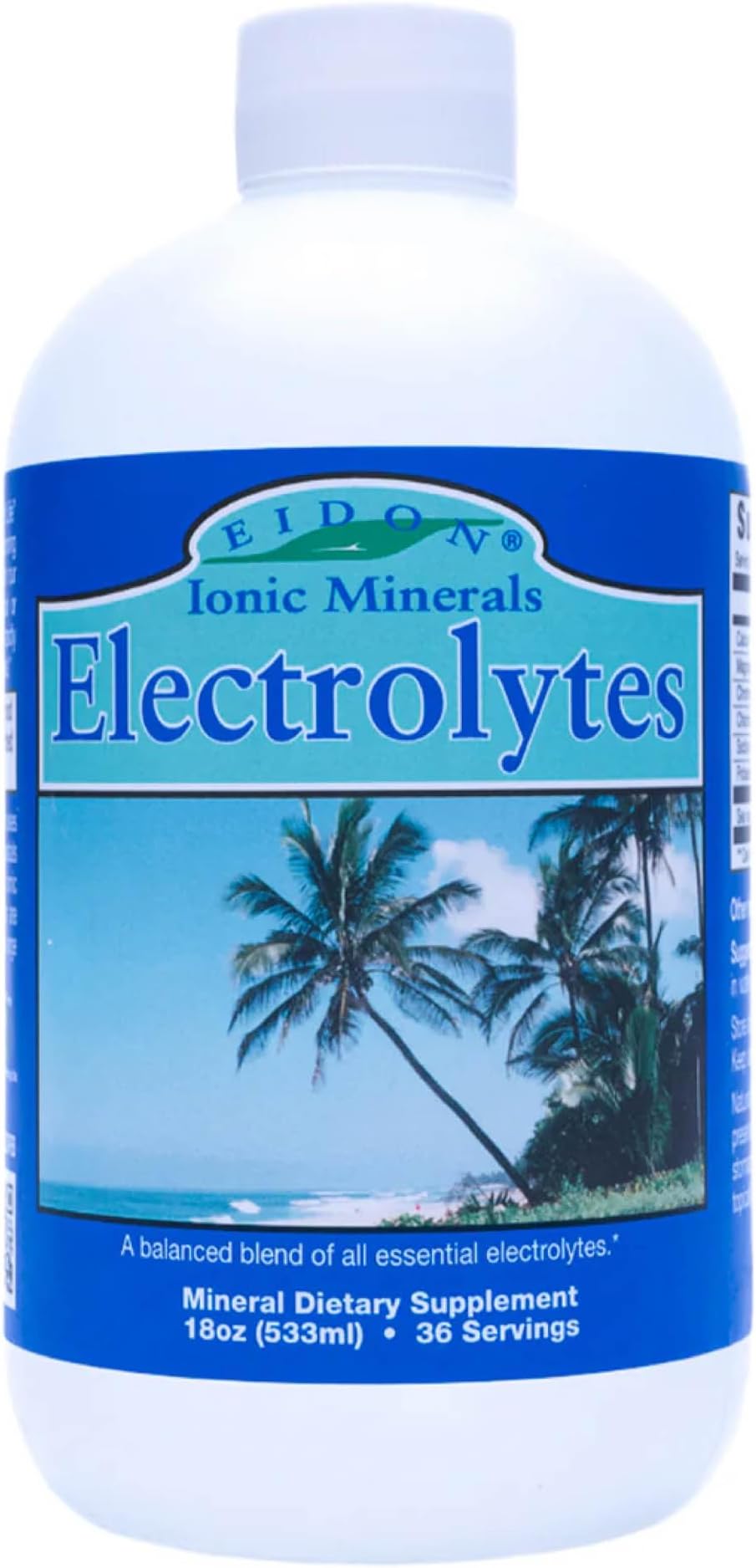Eidon Liquid Electrolytes - Liquid Electrolyte Drops, Ionic Mineral Supplement to Add to Water, Balances Electrolyte Equilibrium, Sugar Free Unsweetened Hydration Enhancer for Men & Women - 18 oz