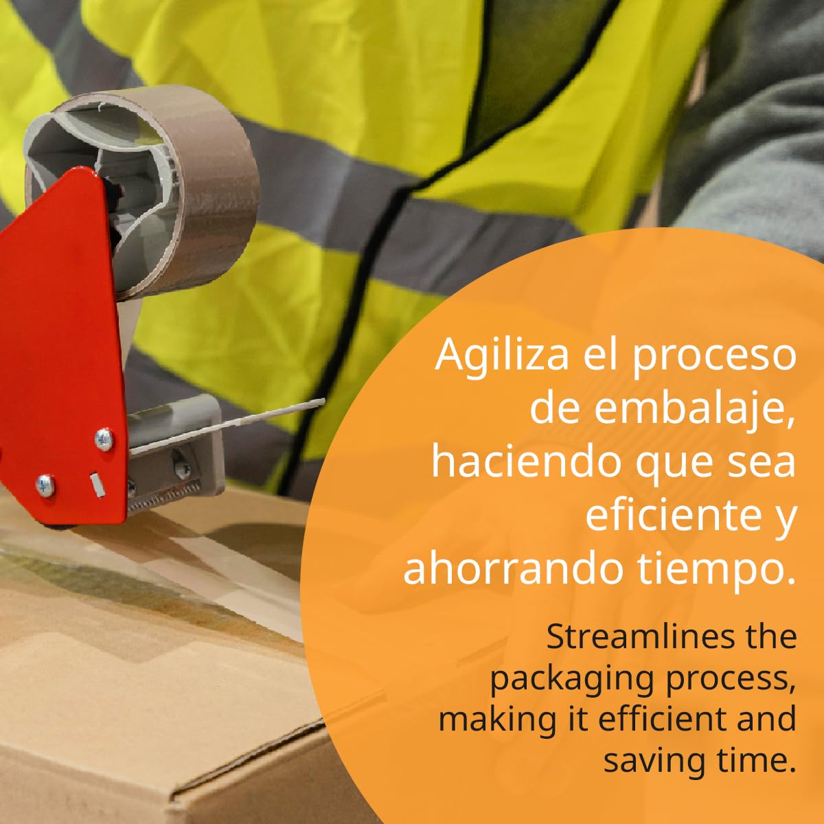 OFITURIA Ruban Adhésif pour Emballage Marron 38mmx66m 1 Rouleau