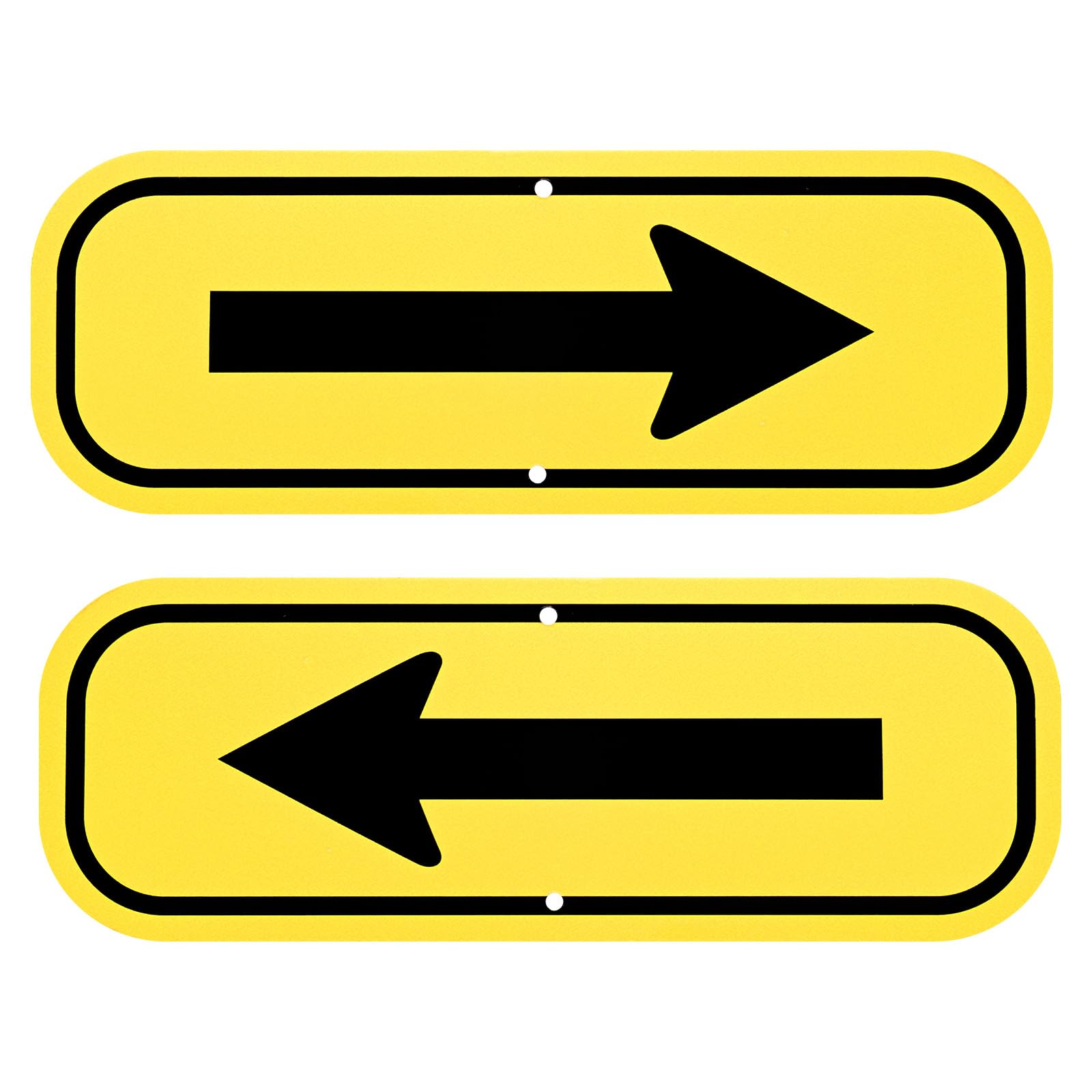 M METERXITY 4-Pack White Arrow Signs, 11.81 X 5.91 Aluminum Reflective One-way Arrow Sign For Outdoor Lawn Garden Ground Decorations, Street Sign