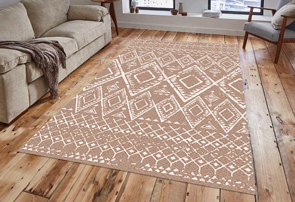 MANI TEXTILE Berbere dywan, poliester, beżowy, 120 x 180