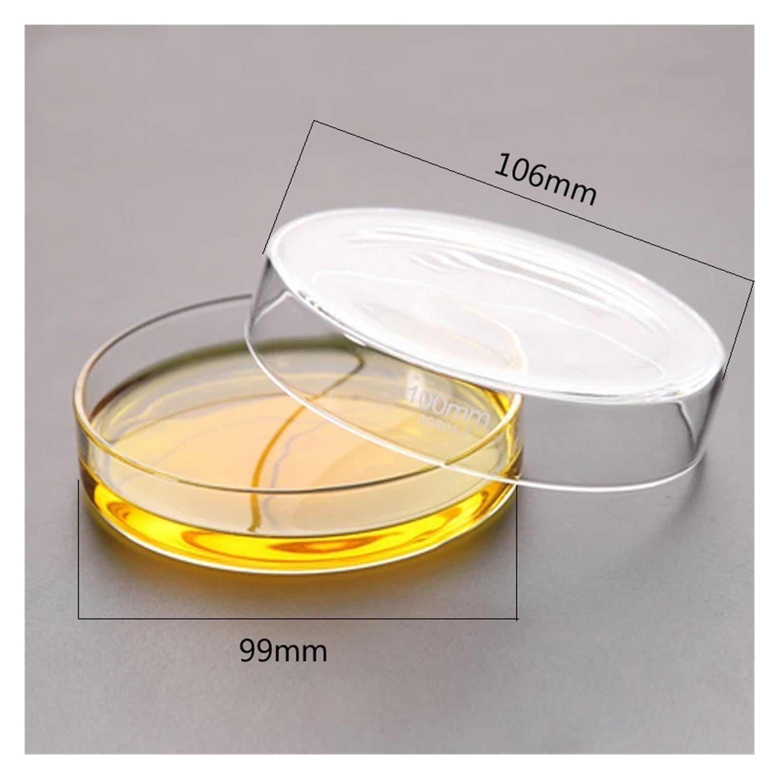 10 unids/pack 100mm placa de Petri de vidrio plato de cultivo bacteriano equipo de laboratorio de química de vidrio de borosilicato