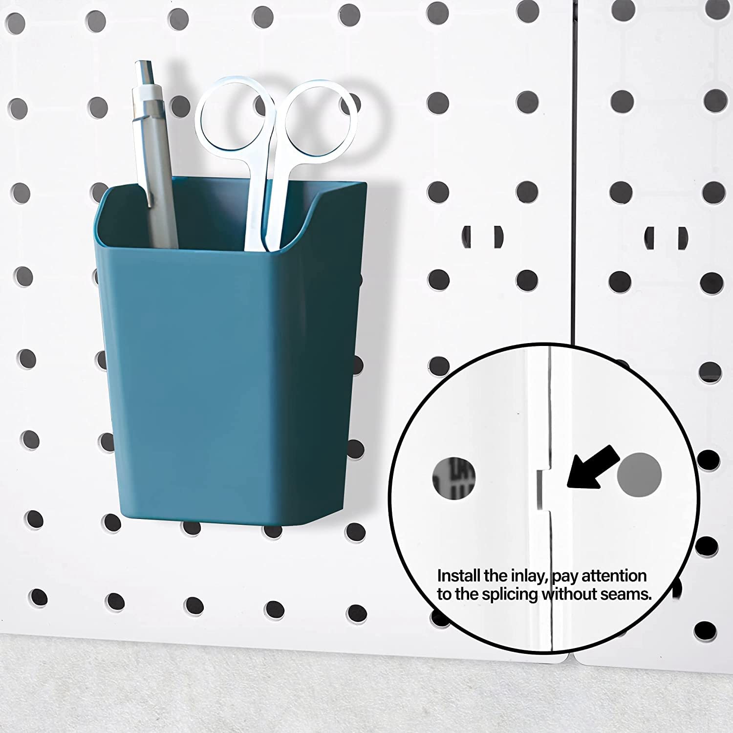Tablero Perforado de Pared 4 Piezas para Colgar en Sala de Manualidades, Garaje, Cocina y Salón