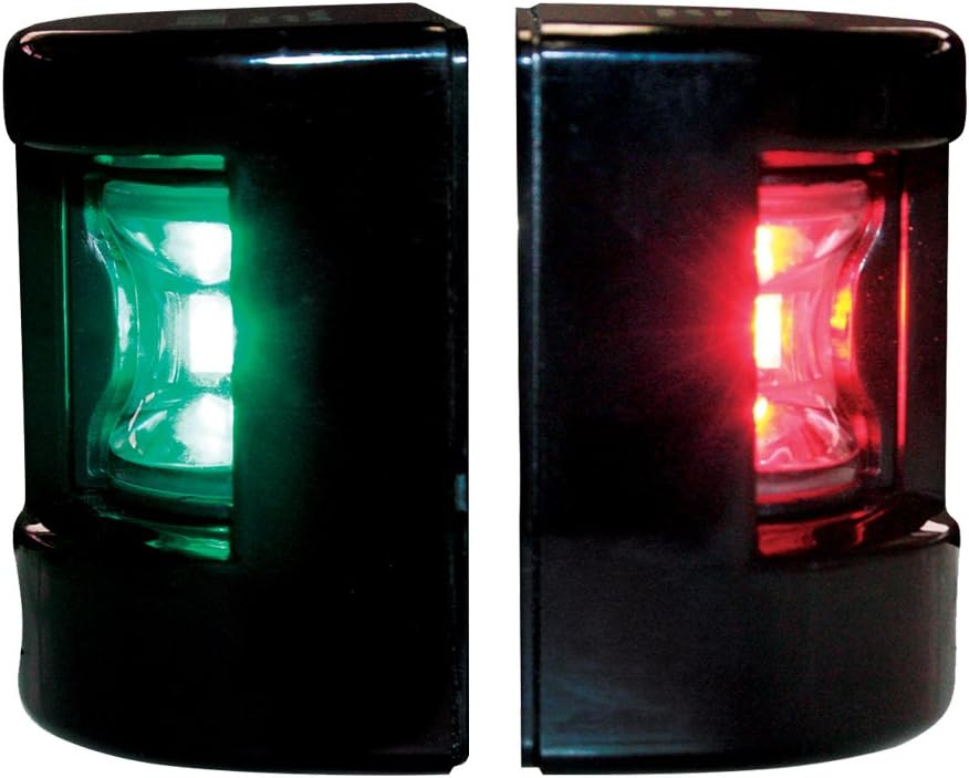 Lalizas FOS LED 112.5 Degree Port & Starboard Light Side Mount with Black Housing, 12"