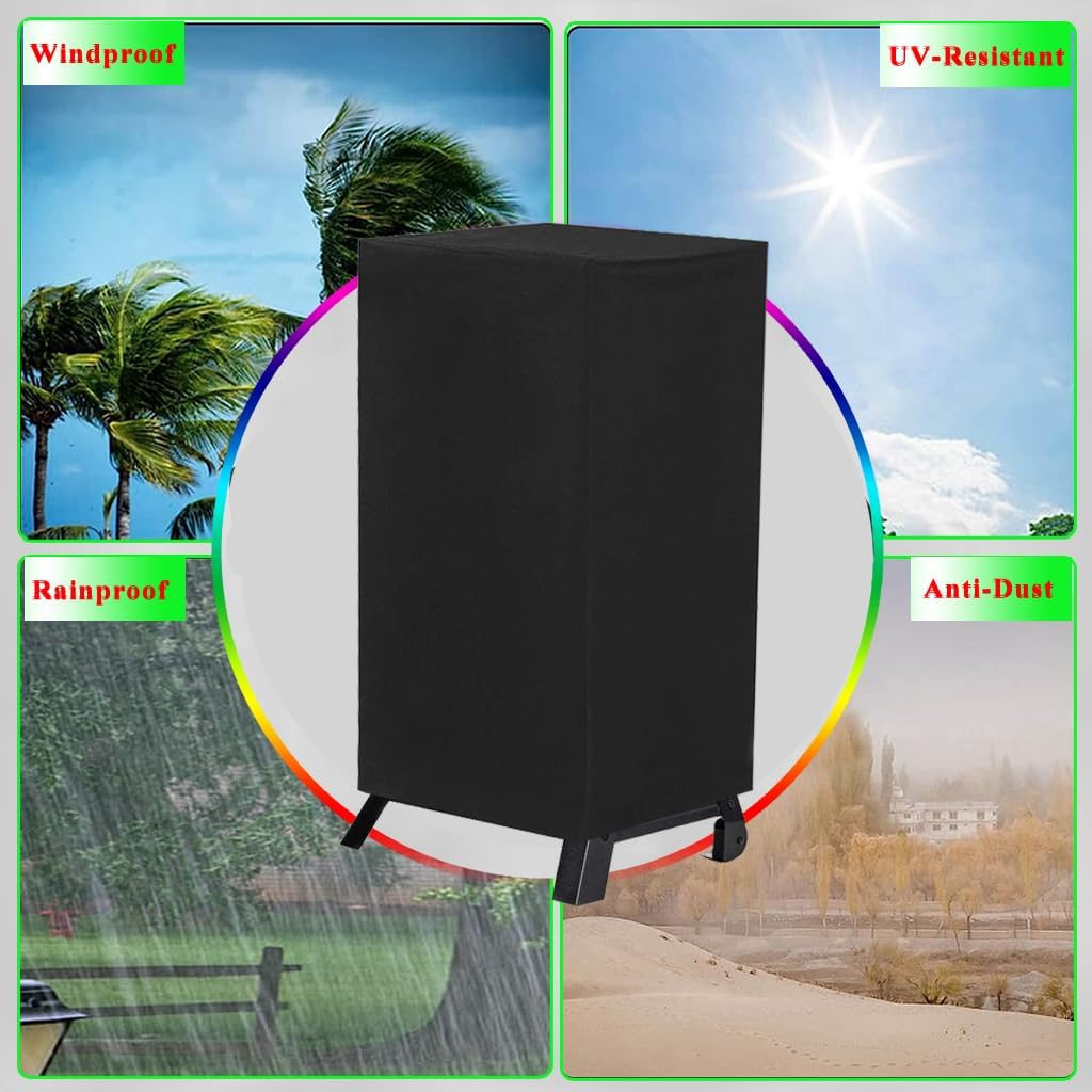 40 Inch Electric Smoker Cover for Masterbuilt, Waterproof Grill Cover for Masterbuilt 40-Inch Digital Vertical BBQ Smoker Outdoor, Black - Image 6