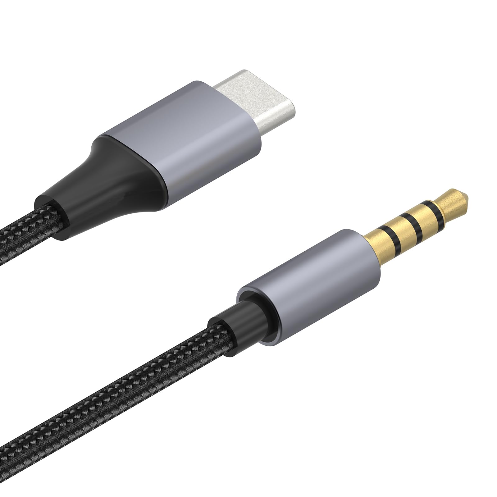 MOTONG USB Typ C auf 3,5 mm AUX-Klinkenkabel, USB-Typ-C-Stecker auf 3,5 mm TRRS-Audio-Stecker, Kopfhörer, Auto-Stereo-Kabel, Adapter für Handy, Tablet