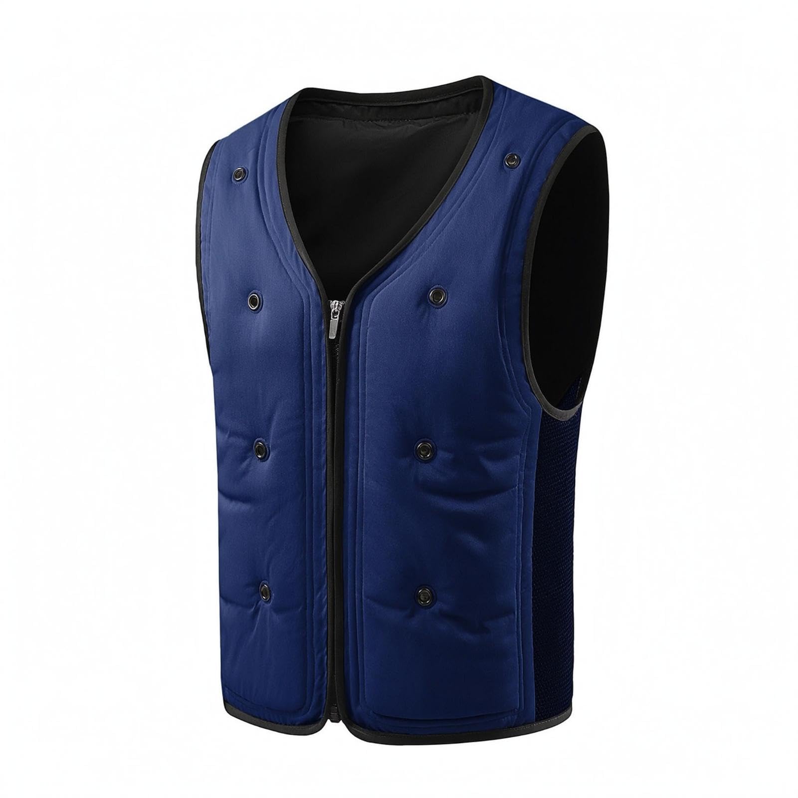 Cooling Vest Breathable Mesh Sleeveless Zip Vest Tailored Outerwear for Outdoor Wear, Workwear Blue 3XL|Clothing Shoes & Accessories| Mens Clothing| Coats & Jackets-image-42