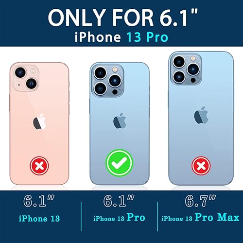 Miniatura 3 de Petocase Funda tipo cartera para iPhone 13 Pro, ranura para tarjetero, ultra brillante, delgada, transparente, flexible, goma de gel de poliuretano