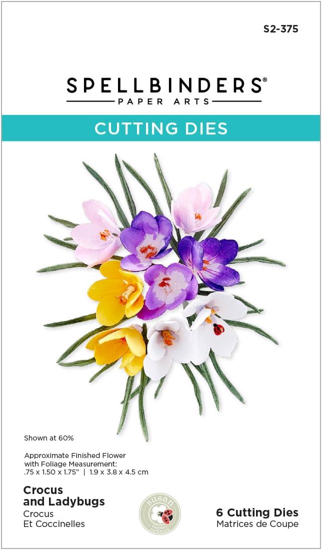 Crocus and Ladybugs Etched Dies, Metal