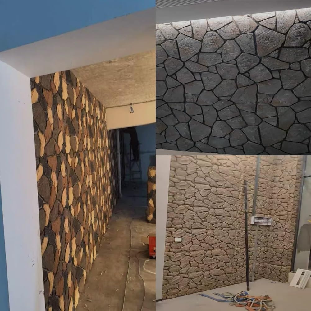 Paneles de pared de piedra sintética, chapa de poliuretano para decoración interior y exterior