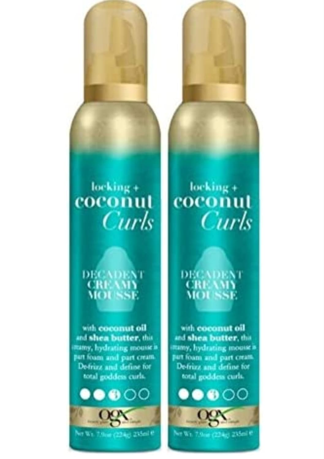 Ogx Coconut Curls Decadent Creamy Mousse 7.9 Ounce (2 Pack)