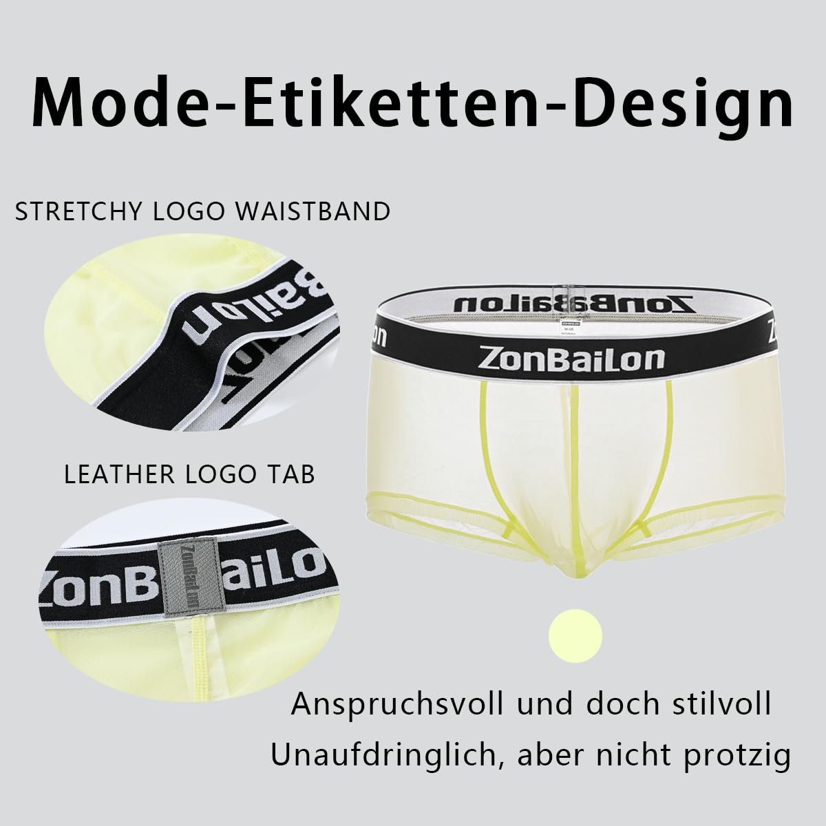 Durchsichtige Herren Unterwäsche Sexy Boxershorts für Männer Bequem mit Einem Großen Beutel