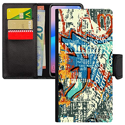 Coque Samsung Note 10 Lite portefeuille street art antichoc