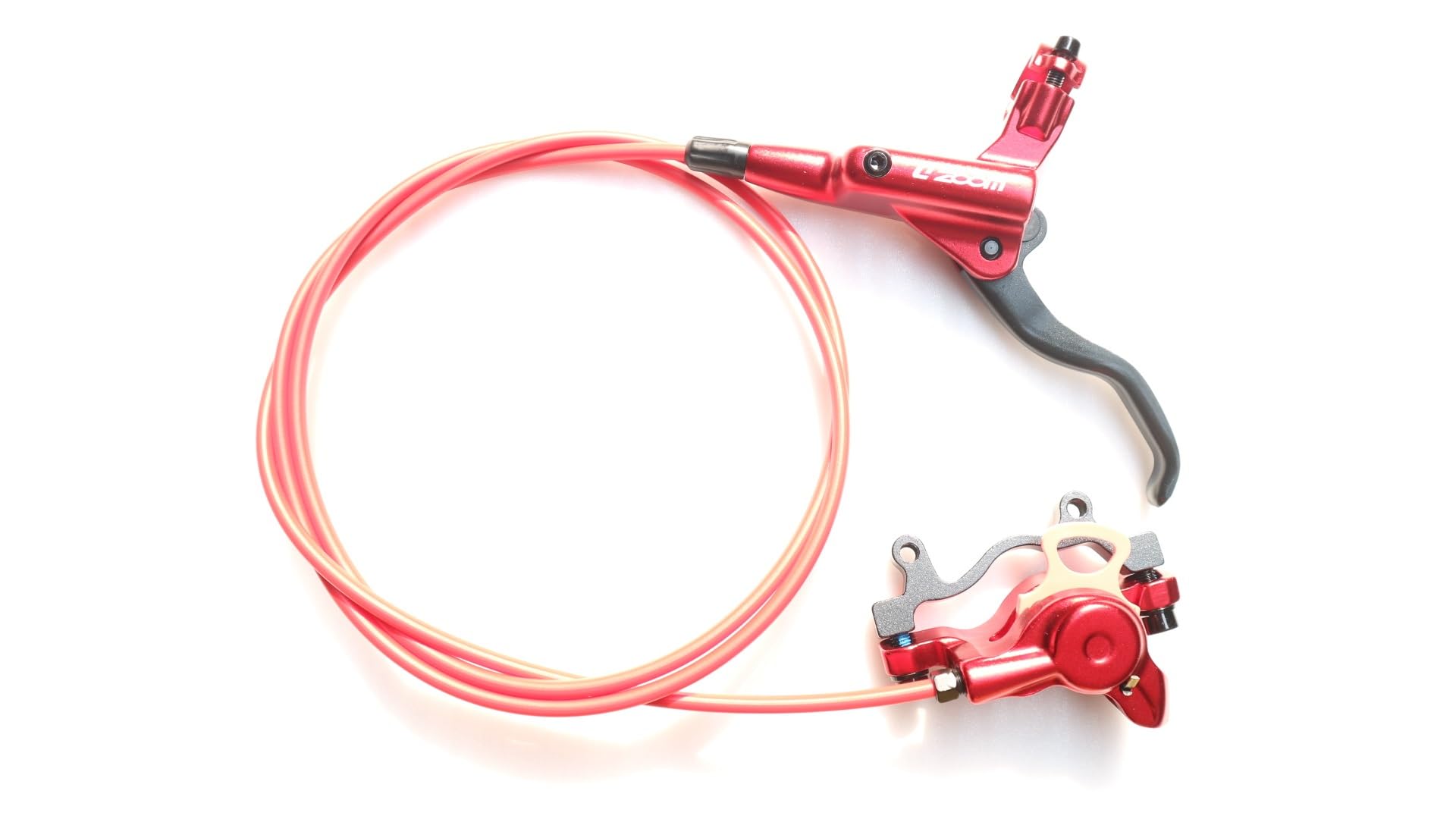 NYK Zoom Hydraulic Disc Brakes Pro Mountain Bike Sets MTB Front & Rear Set including Floating Disc Rotor 160mm & Color Bolts (Red) - Image 4