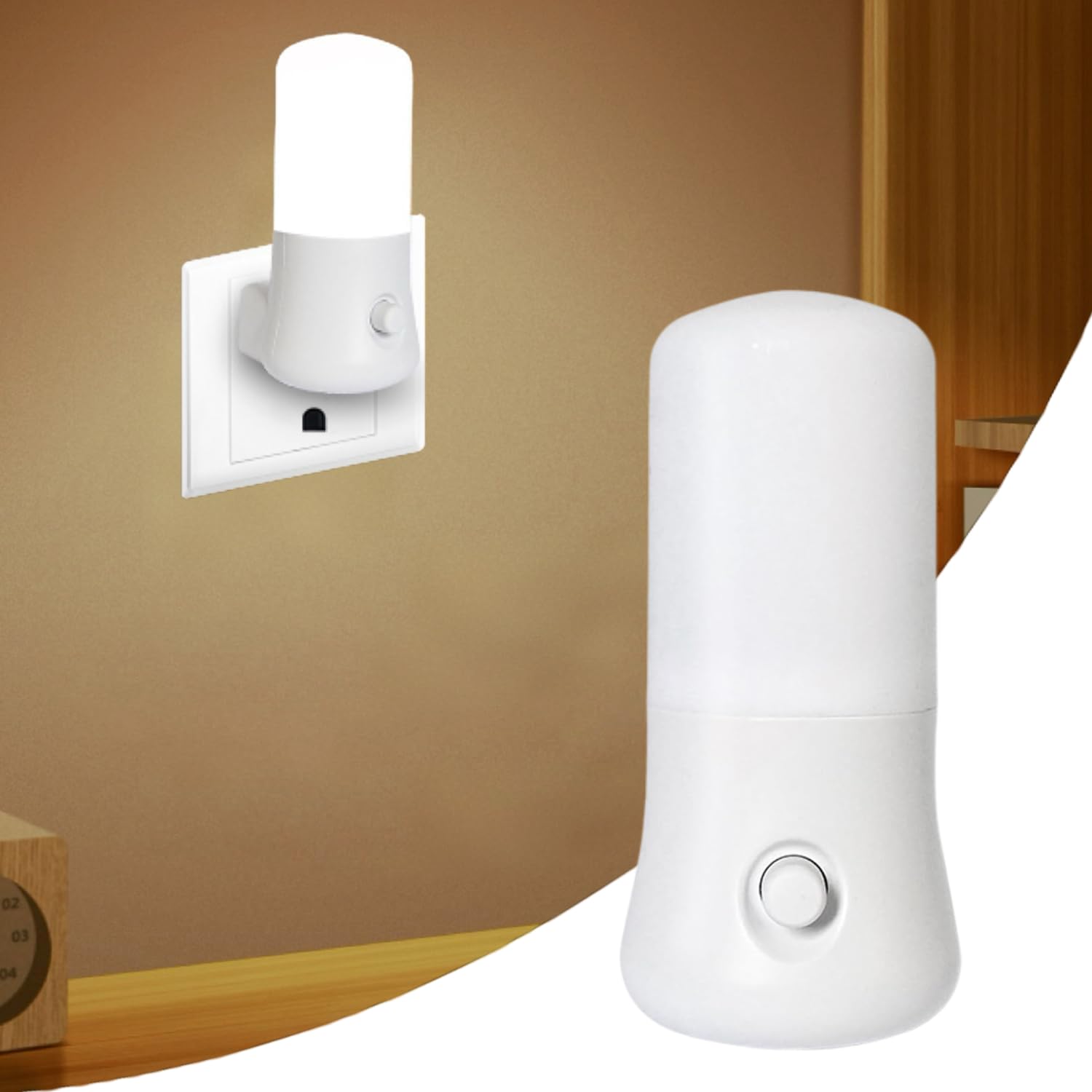 N&B NICE&BRAVO Plug in Night Lights Kids Nightlight Plug Into Wall LED Night Light for Bedroom, Nursery, Hallway, Kitchen, Bathroom (1 Pack Nightlight)