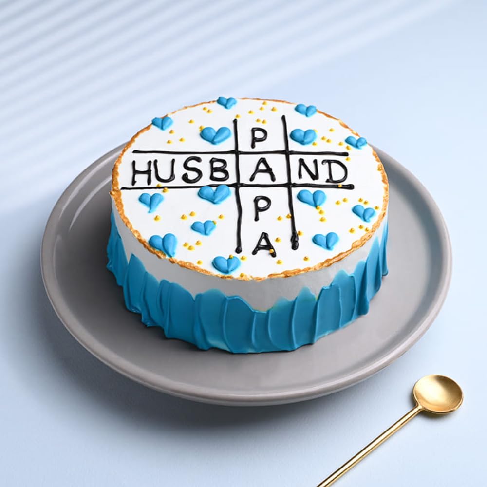 FlowerAura Delicious Fresh 1.5Kg Love Crossword Eggless Chocolate Cake For Birthday Gift & Fathers Day Cake For Dad | Father | Papa | Father-In-Law | Appa (Same Day Delivery)-image-48