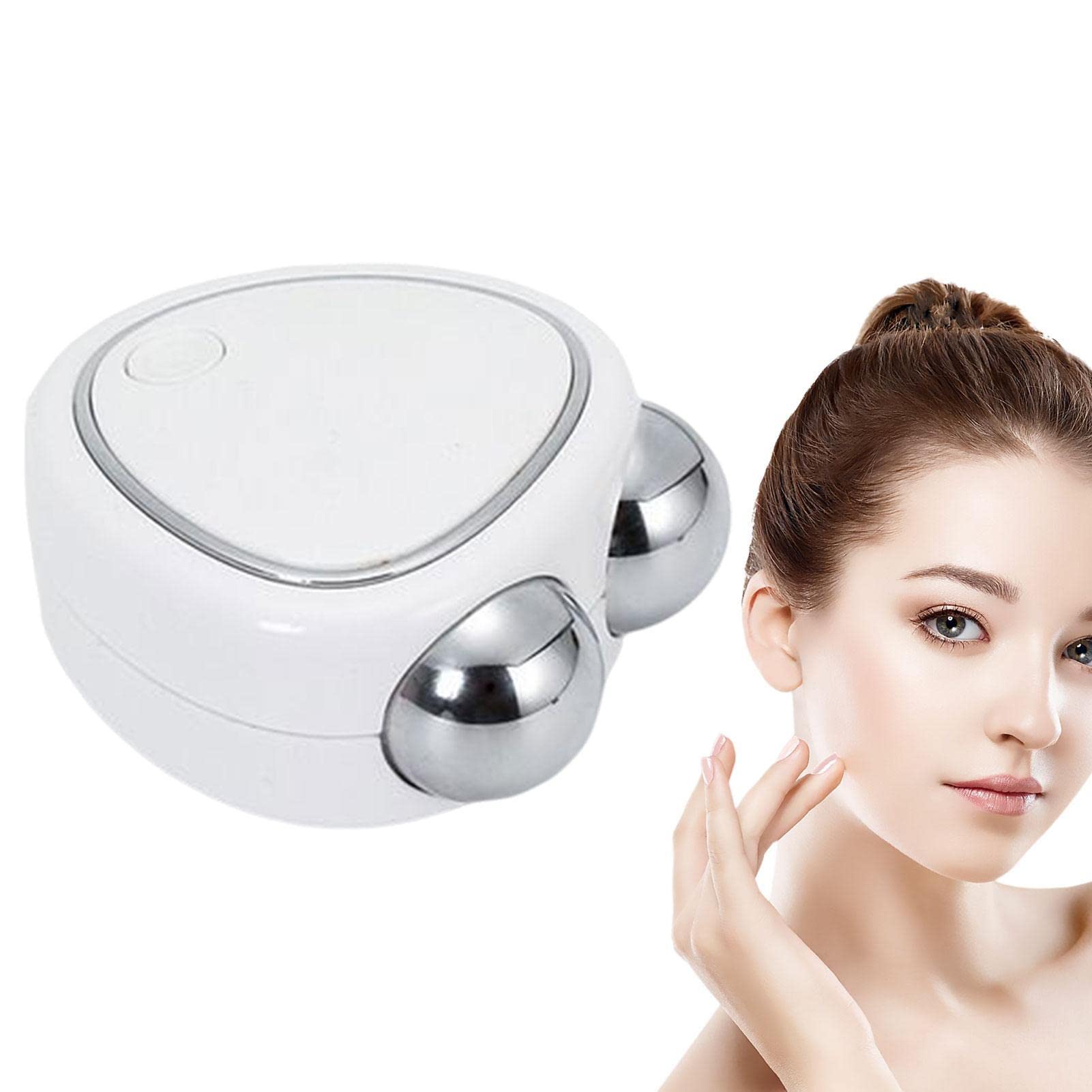 Masajeador De Rodillo Facial Con Microcorriente USB - Dispositivo De Microcorriente Facial | Dispositivo De Estiramiento Facial, Masajeador Facial De Microcorriente Antienvejecimiento