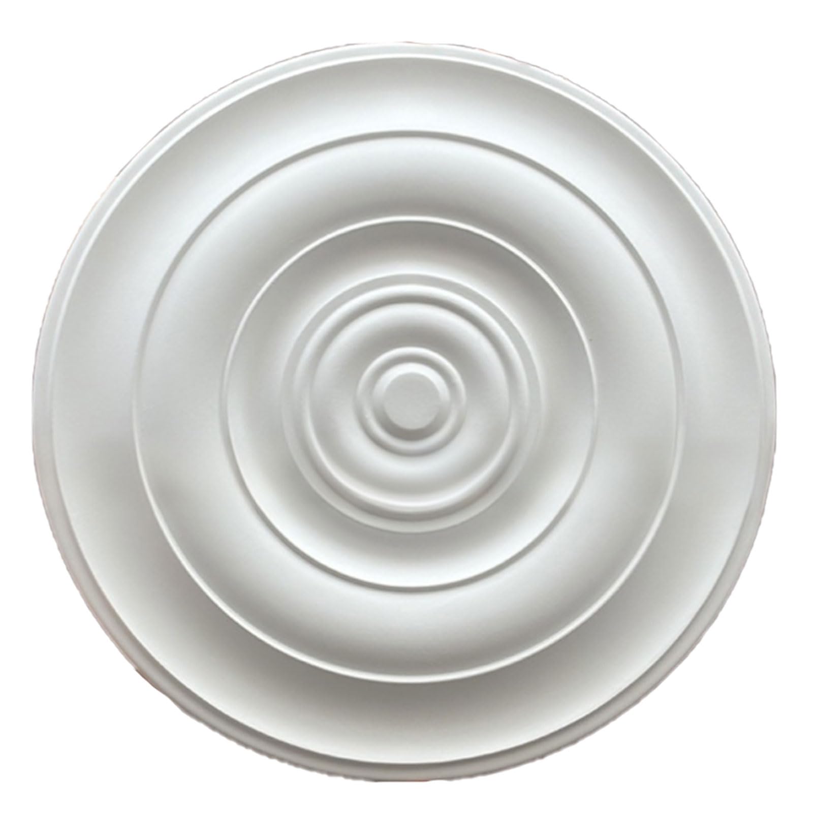 Foelanne White U Ceiling Medallion White Lightweight Pu No Drilling Multiple Sizes(,46Cm)