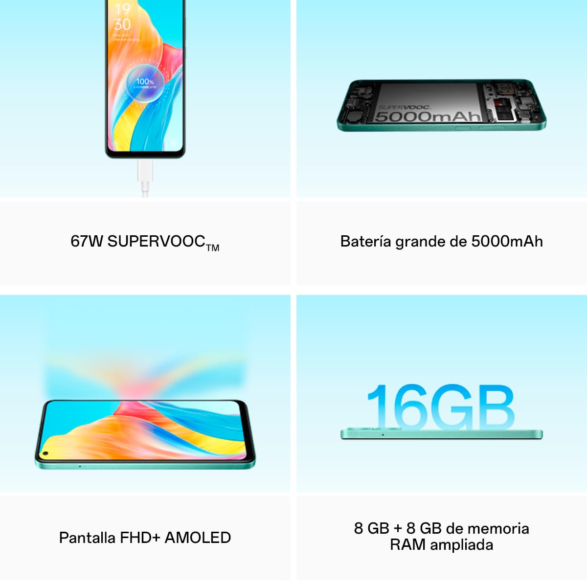 Amazon.com: Oppo A78 Dual-SIM 128GB ROM + 8GB RAM (GSM only | No