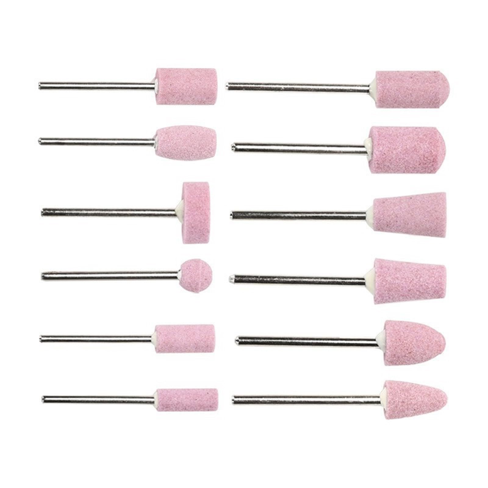 Xjdzineq 12pcs Nails Drill Bits, Manicure Electric Pedicure Grinding Head for Polishing, Art Tools for Natural