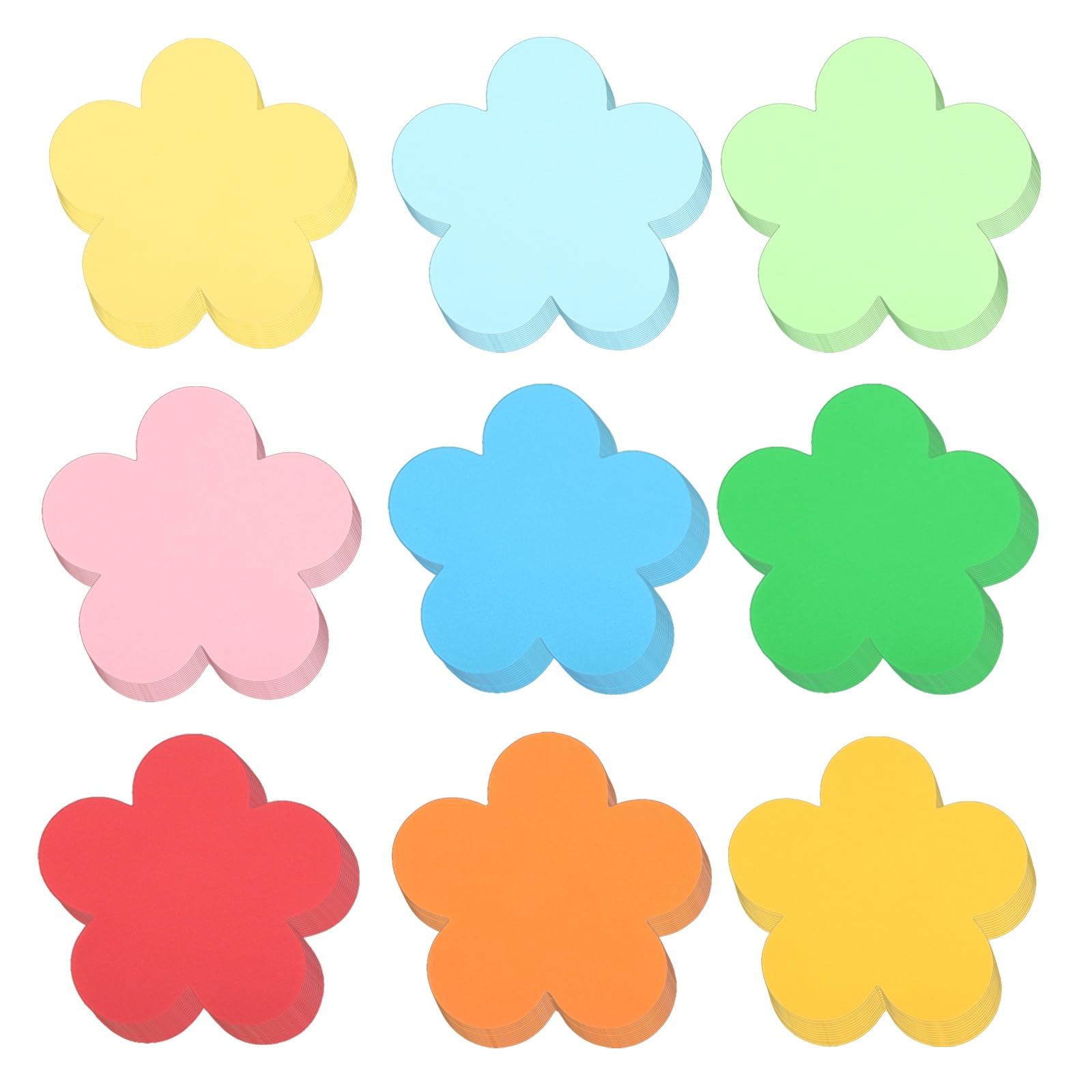 QUARKZMAN 108 Piezas De Recortes De Flores Coloridas, Decoraciones De Tablero De Anuncios De Primavera Recortes De Papel con Punto De Pegamento para Manualidades DIY En El Aula