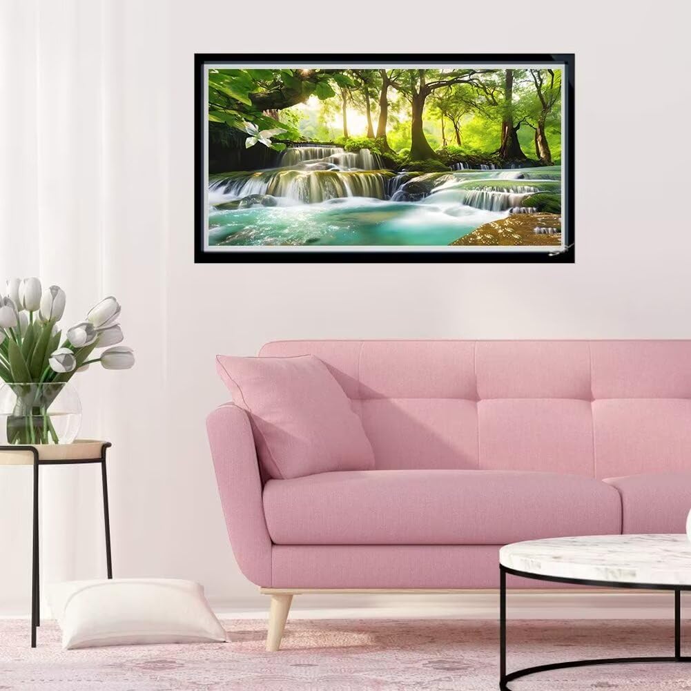 Baum Malen nach Zahlen Fallen Malen Nach Zahlen Erwachsene Groß 60x120 cm Leinwand DIY Anfänger Handgemalt Ölgemälde Bastelset Erwachsene Mit Pinseln und Acrylfarbe für Room Decor (Ohne Rahmen) Y6-116