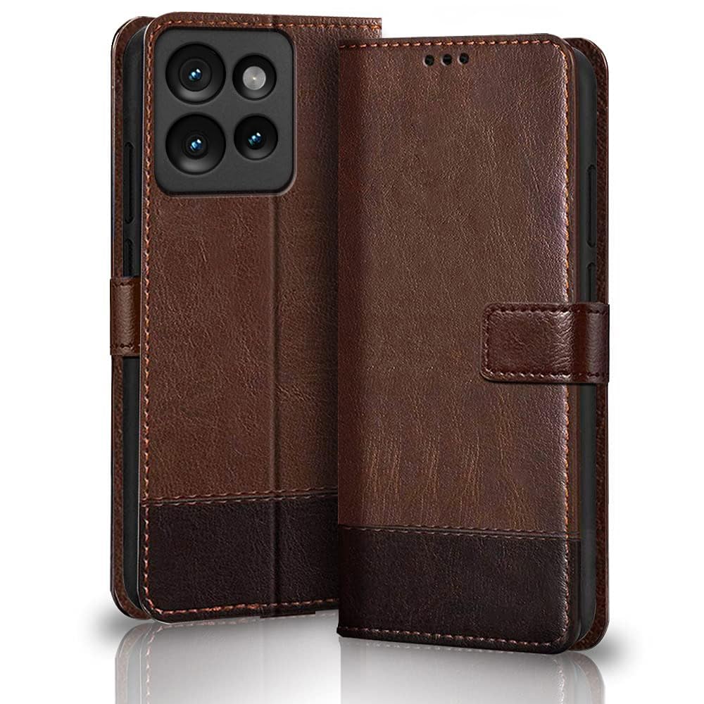 TheGiftKart Flip Back Cover Case for Motorola Moto Edge 50 5G | Dual-Color Leather Finish | Inbuilt Stand & Pockets | Wallet Style Flip Back Cover for Moto Edge 50 5G (Faux Leather, Brown & Coffee) (B0DDCDVB5D) Amazon Price History, Amazon Price Tracker