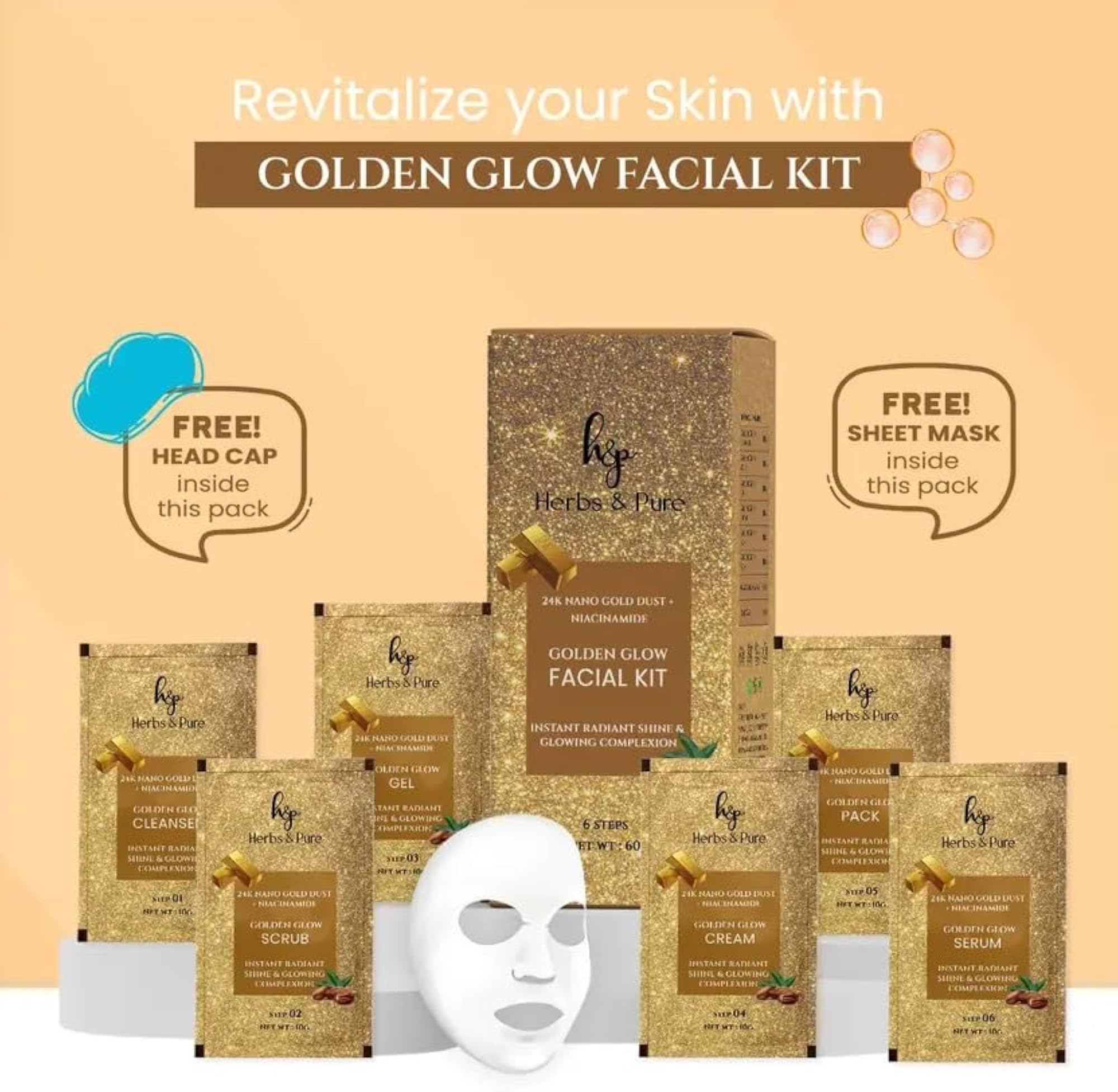 Skincare Combo - Golden Glow Facial Kit and Bleach