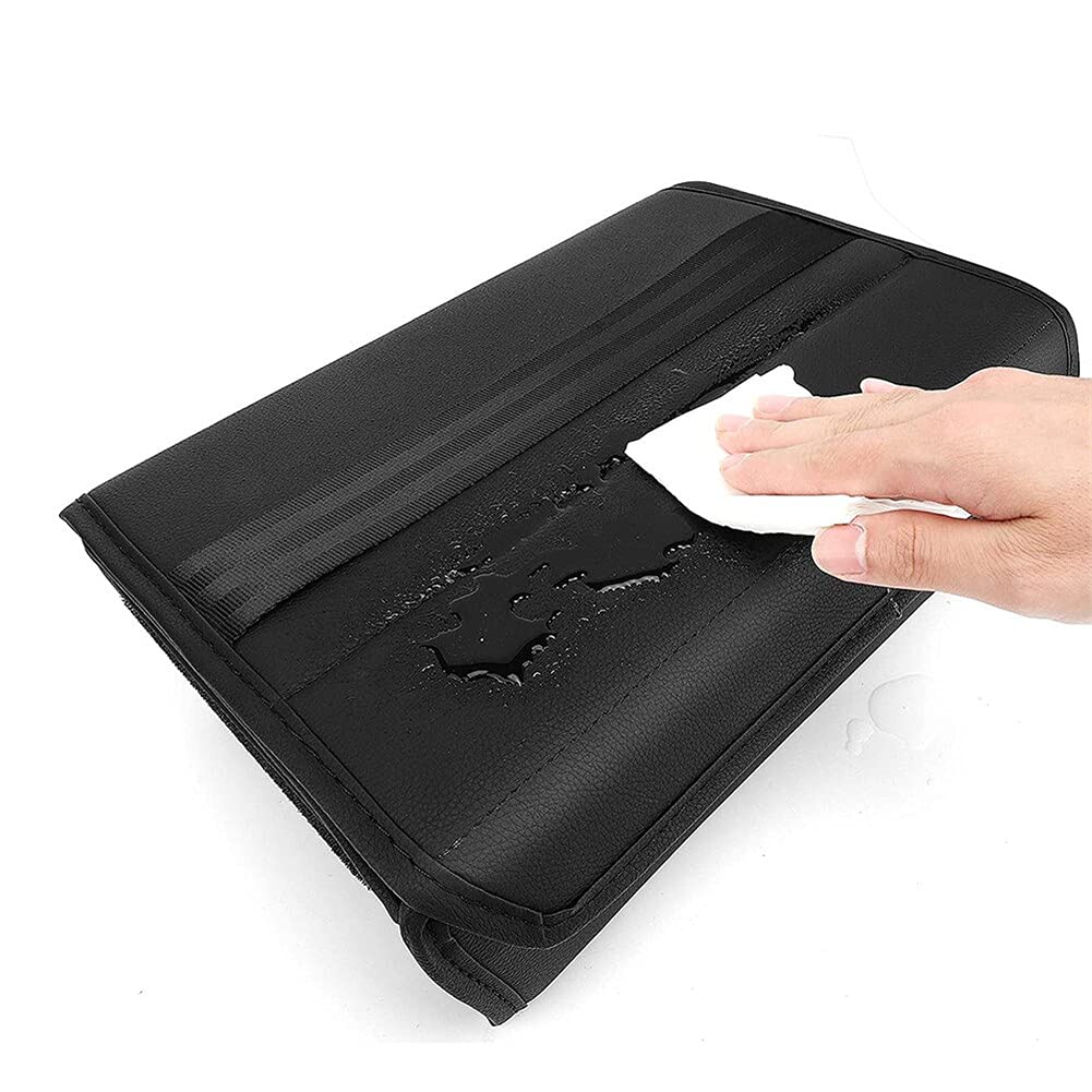Asudaro Boîte de Rangement pour Siège Avant et Arrière en Cuir, Grande Capacité