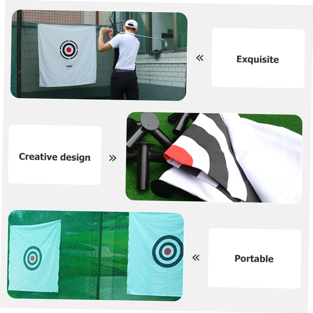 NULYLU Canvas Net Cloth Outdoor Net Hitting Net Targeting Practicing Chipping Net Practicing Targeting Tool Golf Targeting Practice Golf Accessory Practice Net Professional Kit