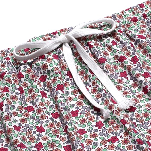 Image of 2 Pack Pajama Shorts for Women Cotton Sleep Shorts Casual Lounge Pants Drawstring Pj Bottoms
