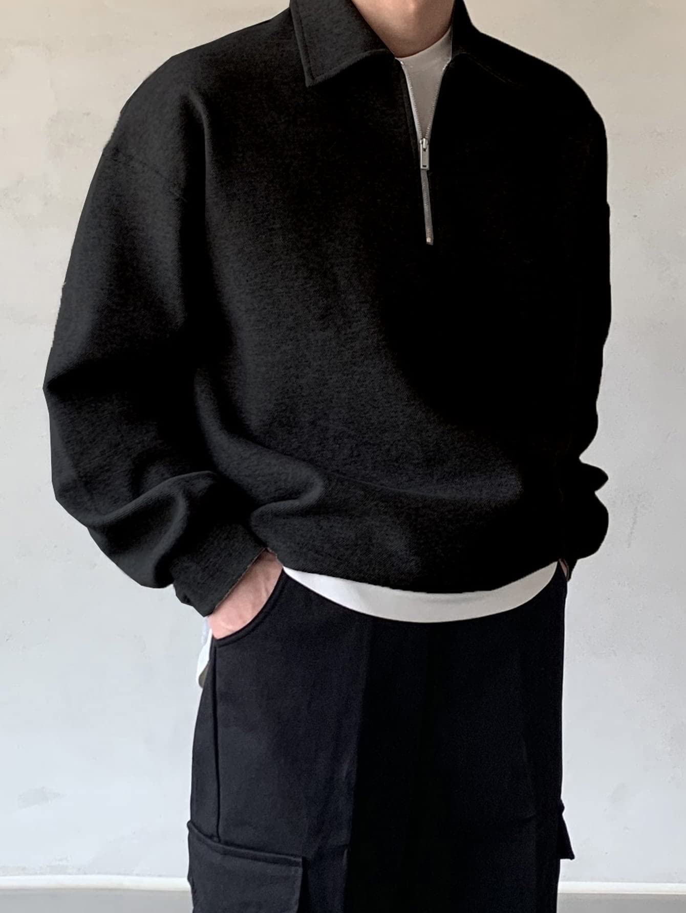 TAGDO Bluza męska Solid Oversize