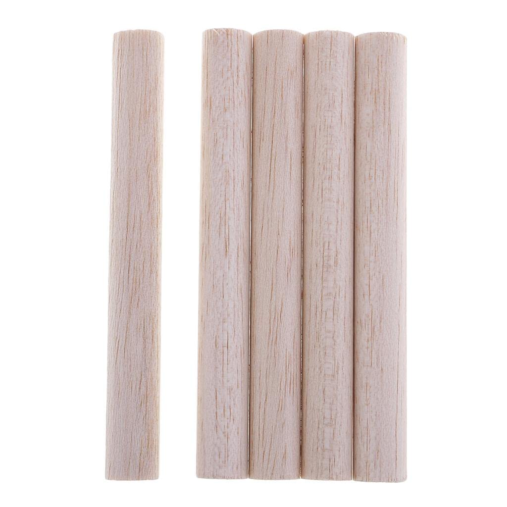 1 Bastoncino Balsa Legno Modellismo Tondo Levigato Artigianato Fai Da Te Versatile Unfinished Material Adatto per Modellismo Lavori di, 5pcs 130mm