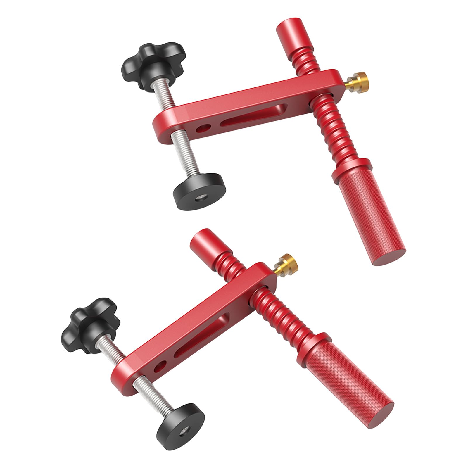 Pince de Serrage D'établi MFT Réglable, Pince de Table à Maintien Rapide pour le Travail du Bois, Matériau en Alliage D'aluminium Robuste, 2 de Serrage pour Banc de Couleur Rouge, Idéale