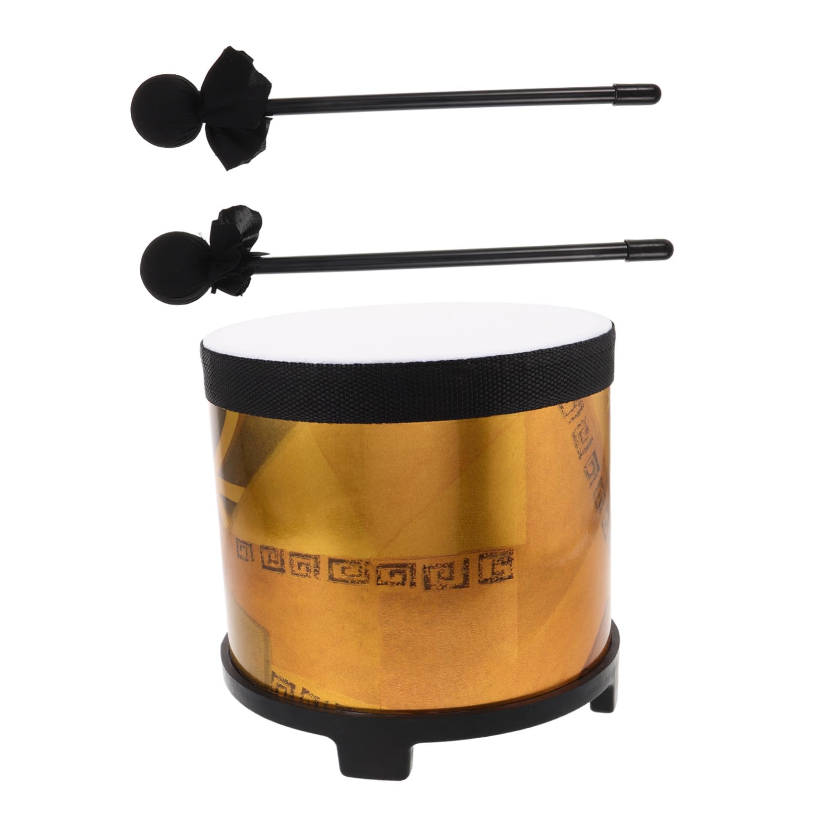 Instrumento de Percusión Infantil de Suelo para Aprendizaje Temprano | 1 Juego con Mazo, Abs, Telas y Pu, para Clases de Música en Interior, Color Dorado