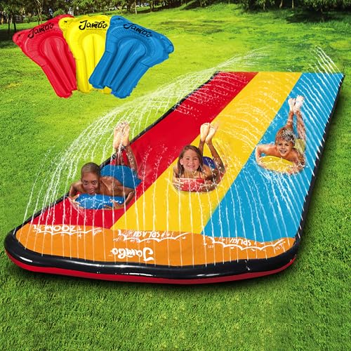 JAMBO Premium 16Ft Slip Splash and Slide and 3...