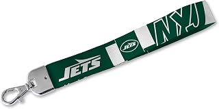 Rico Industries NFL Football Standard Wrist Lanyard Key Chain, Cute Wristlet Strap Holder for Car Keys ID Badges Card Wallet