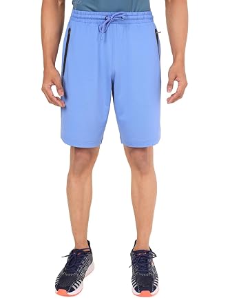 Colors By Rupa Mens PLAYSURE Dry FIT Activewear Shorts | Stretchable Polyester Fabric | Zipper Pockets | Trendy Drawcord | Self-Folding Waist Band