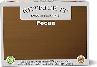 Gel Stain Liquid Wood Kits Real Paintable Wood. (16 Fl Oz (Pack of 1), Brushed Finish, 60 Pecan)