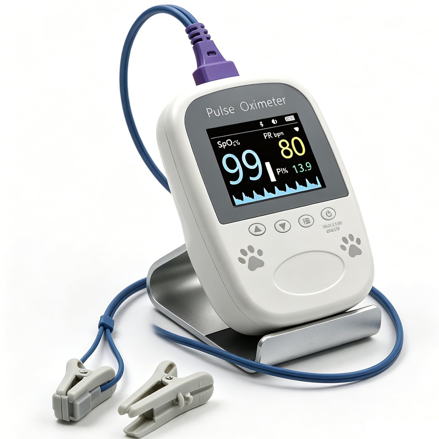 Kostenlose App-Datenspeicherung Veterinär-Handheld AM1000A-Vet Blutsauerstoffsättigung und Pulsfrequenz Zunge Sonde Haustiere mit Bluetooth