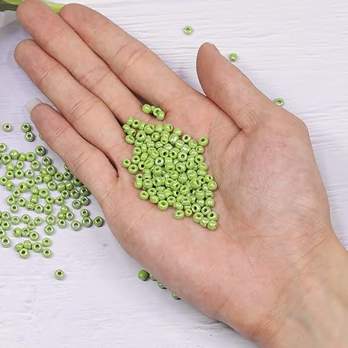 Vista 102 de Tamaño 6/0 - Cuentas de semillas de vidrio para manualidades de 0.157 in, cuentas blancas para la fabricación de joyas