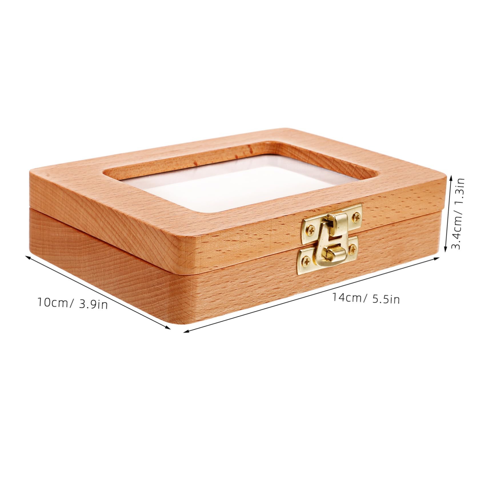 IWOWHERO Baby Tooth Storage Box Wooden Keepsake Organizer for Baby Boy Fashionable Compact Design