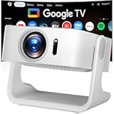 ELEPHAS 4K Smart Projector with WiFi and Bluetooth - Compatible with Google TV&comma; Netflix&comma; Prime Video&comma; YouTube&comma; Dolby Audio&comma; Auto Focus & Keystone&comma; 270° Rotatable&comma; Video Projector for Indoor&sol;Outdoor