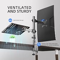 Suptek Asztali Monitor és Laptop Tartó Kar 13-27" Képernyőkhöz - Állítható Magasság, 360° Forgatható, Dönthető, Helytakarékos Megoldás 5