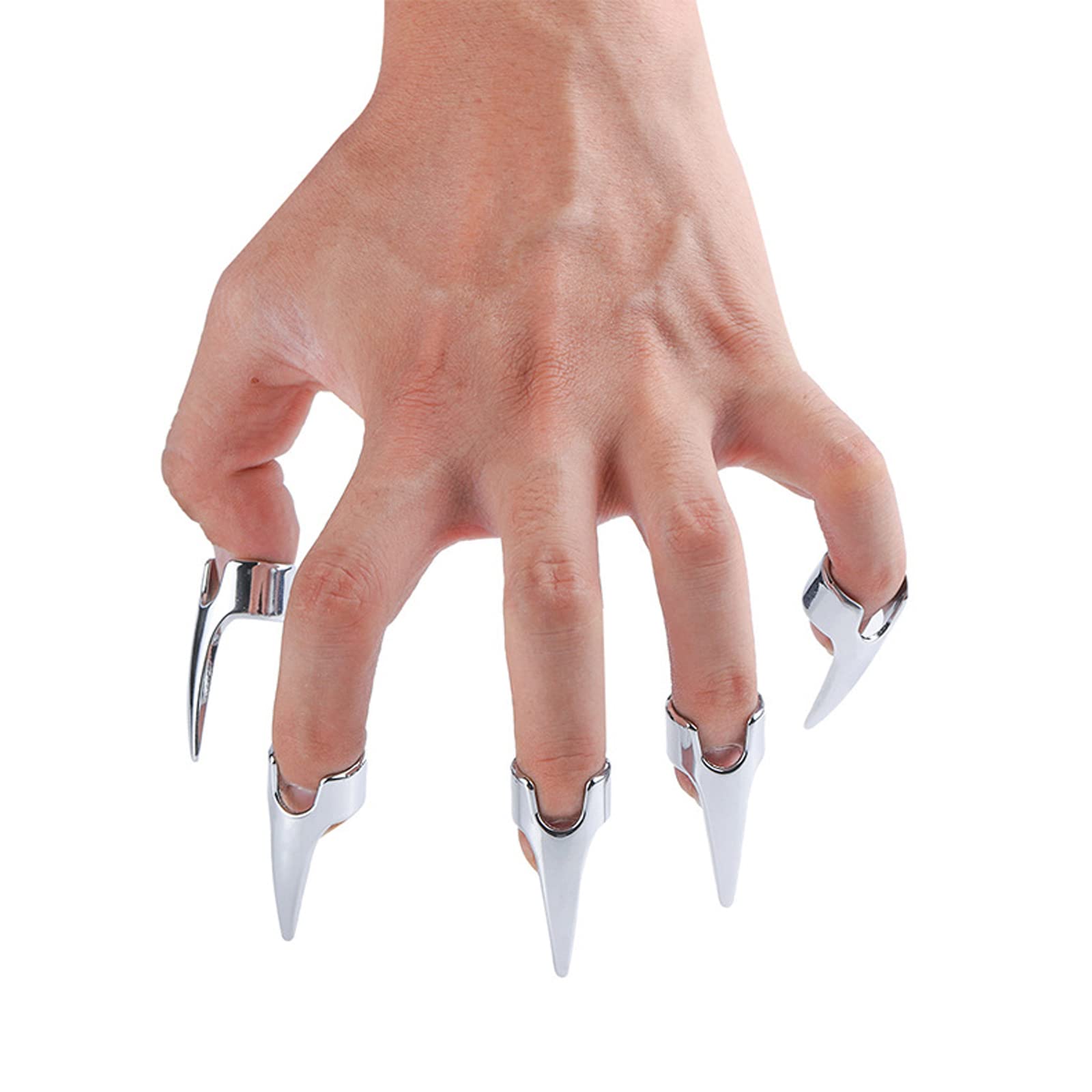 Juego De 5 Piezas Bondage Metal Finger SM Uñas Postizas Coqueteo Restricción Pulgar Manguito Dispositivo De Tortura Pareja Masaje Restricciones Estuches Para Dedos